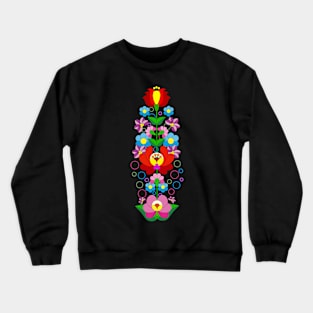 Floral Ethnic Motive Crewneck Sweatshirt